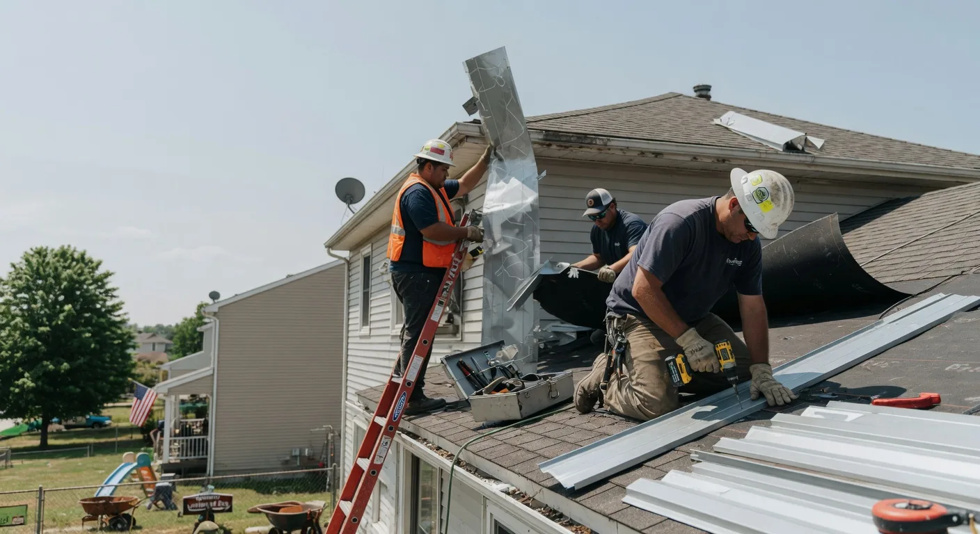 Storm Damage Metal Roof Repair in Johnsonburg, PA